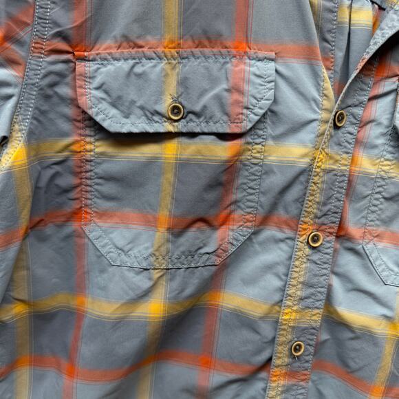 Prana Cayman Plaid Short Sleeve Button Up Performance Shirt Size S - Picture 5 of 11